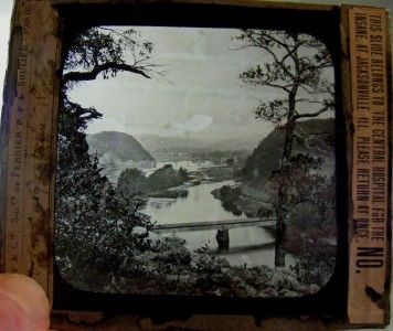 10 OLD Stereoscopic Black & White Glass Photo Slides  