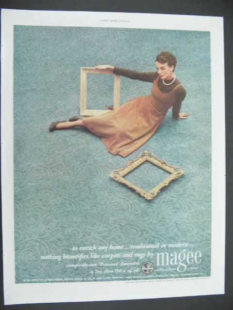 1949 Magee Carpet Bloomsburg PA Traditional Modern Ad  