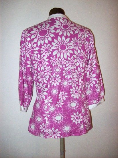 BOB MACKIE TOP DESIGNER BUTTON FRONT SHIRT SZ S NWOT  