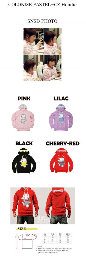   COLONIZE Pastel CZ Hoodie with SNSD TAEYEON   4 Colors   