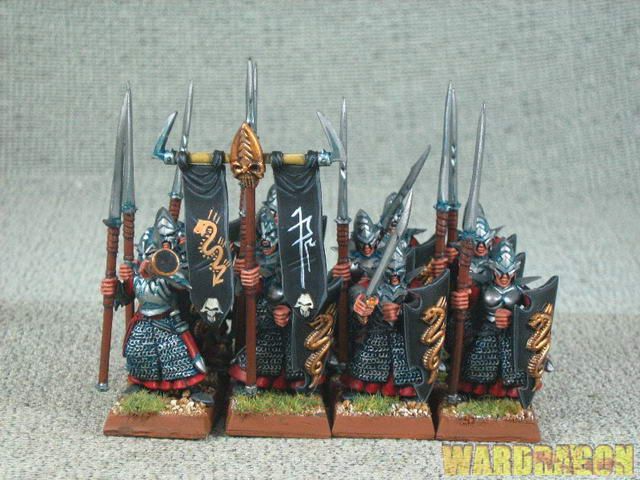 25mm Warhammer WDS painted Dark Elf Warriors t13  