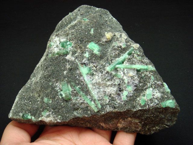 500g Groups Prismy Jade Green EMERALD BERYL Crystal  