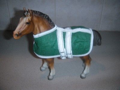 VINTAGE BREYER HORSE BROWN & WHITE WITH GREEN BLANKET  