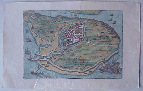 Briel, Netherlands   City Plan Guicciardini c. 1582  