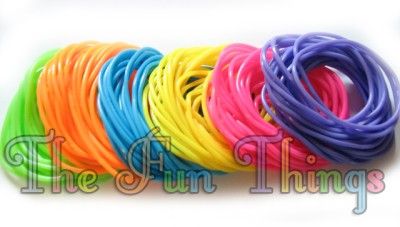 72 JELLY BRACELETS RAINBOW NEON COLORS BIRTHDAYS PARTY FAVORS 