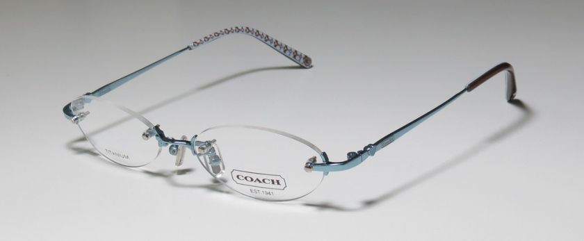 NEW COACH PAULA 417AF 52 17 135 BLUE TITANIUM EYEGLASS/GLASSES/FRAMES 