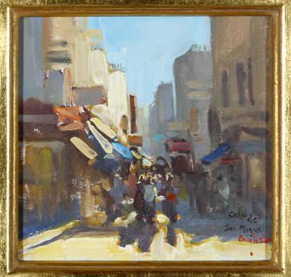 KIM ENGLISH ORIGINAL OIL PAINTING CALLE SAN MIGUEL  