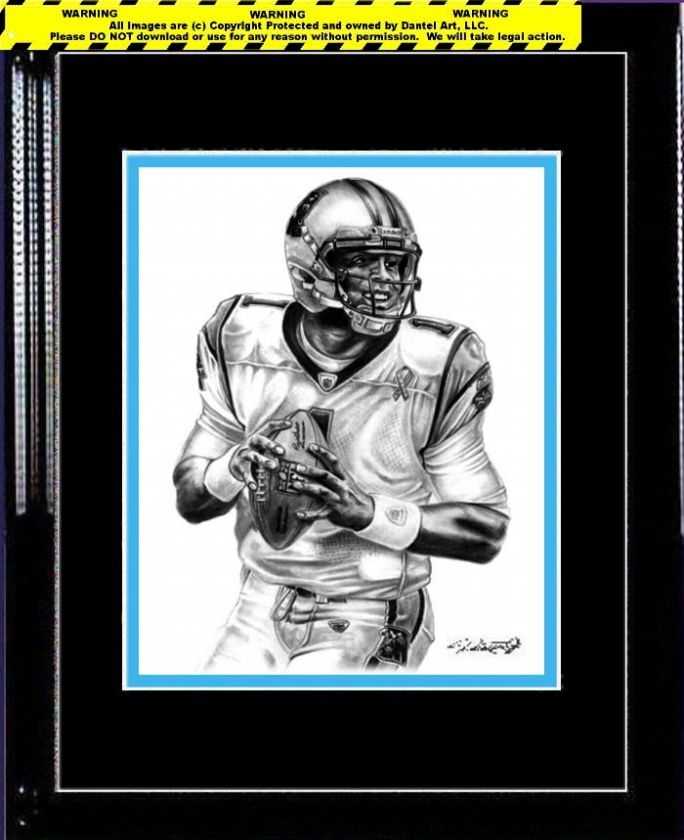 CAM NEWTON LITHOGRAPH POSTER PRINT IN CAROLINA PANTHERS JERSEY #1 