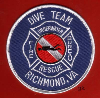 RICHMOND VA FIRE RESCUE SCUBA DIVE TEAM PATCH  