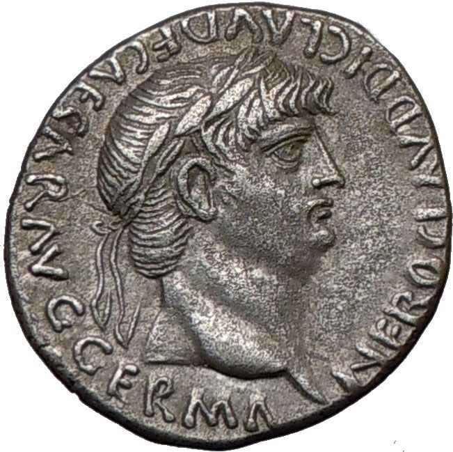 NERO & DIVUS CLAUDIUS 63AD. Cappadocia VERY Rare Superb  