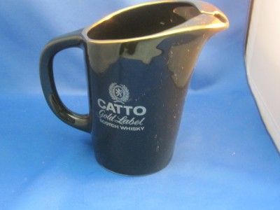 Vintage CATTO Gold Label Scotch Whiskey Pitcher/Jug  