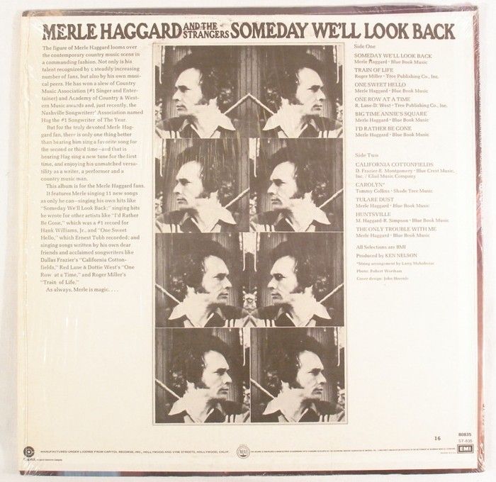 MERLE HAGGARD Someday Well Look Back 1971 LP NM   