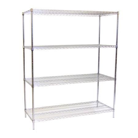 NEW Wire Shelving Unit 4 Shelves 60 x 24 x 72 CHROME  