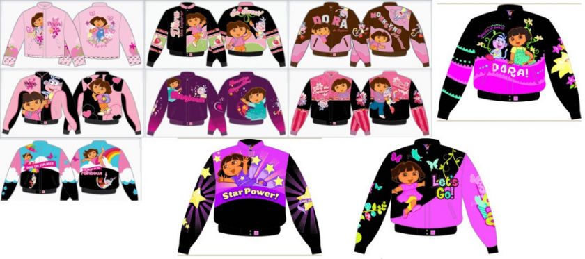 Dora the Explorer Cartoon Character Girls Jacket Coat  