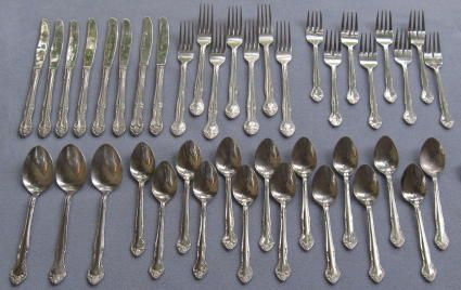 41 Pcs, Set 8 Stanley Roberts Serena Stainless Flatware  