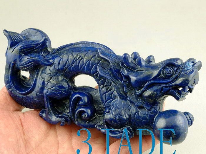 Genuine Lapis Lazuli Carving/Sculpture Dragon Statue  