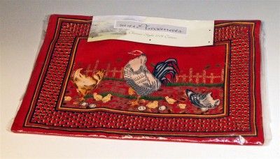 COUNTRY STYLE BARNYARD ANIMALS DECORATED PLACEMATS NEW (4)  