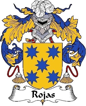 Family Crest 6 Decal  Spanish  Rojas  