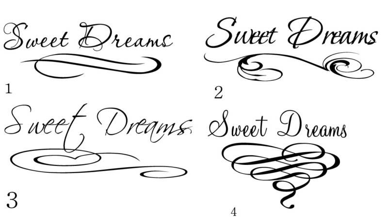 Sweet Dreams Bedroom Guest Room Vinyl Wall Lettering  