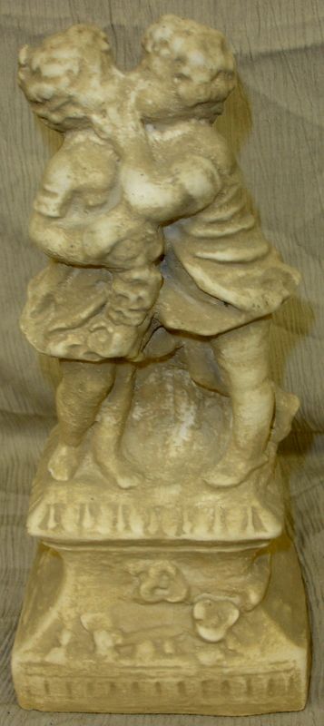 Victorian Boy Girl Vintage Plaster Statue Home Decor  