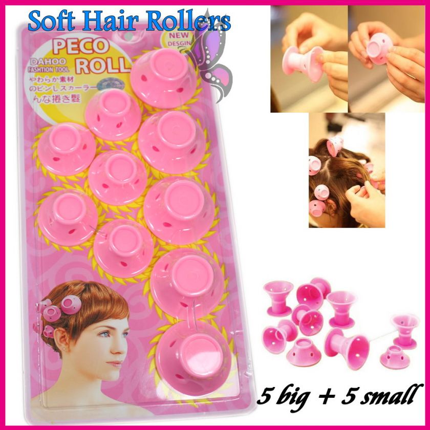 Soft Hair Care Peco Roll 10 Hair Rollers Curler DIY  