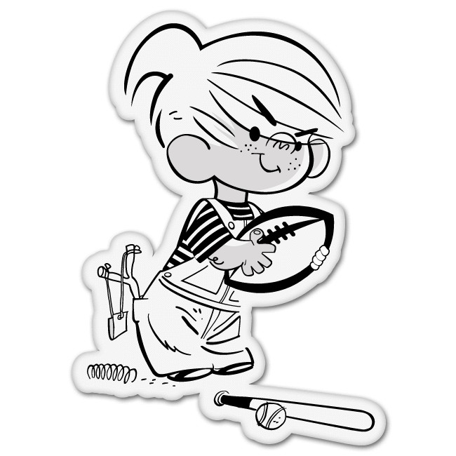 Dennis the Menace comic bumper sticker decal 3 x 5  