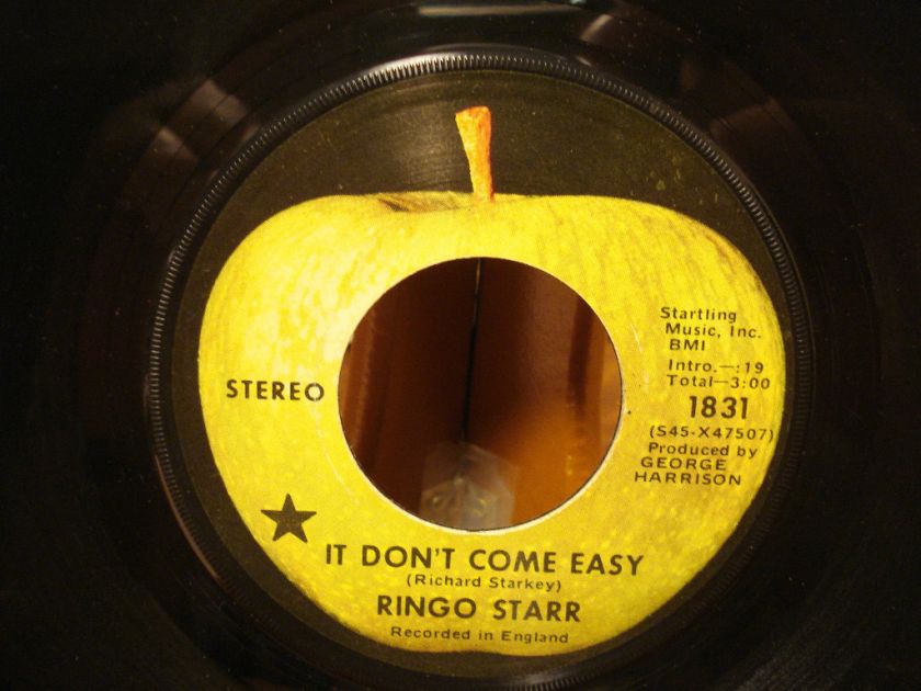 45 Ringo Starr It Dont Come Easy 1971 Apple 1831 VG++  