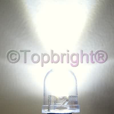 PCs 10mm 40° 1W Watt White LED 300mA 390,000mcdNEW  