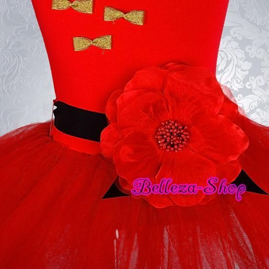 Girl Red Dance Costume Fairy Fancy Ballet Tutu Party Dress Up Size 4 5 