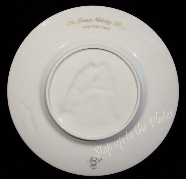 Lenox China 1993 Christmas Nativity Plate Holy Family & Angel  