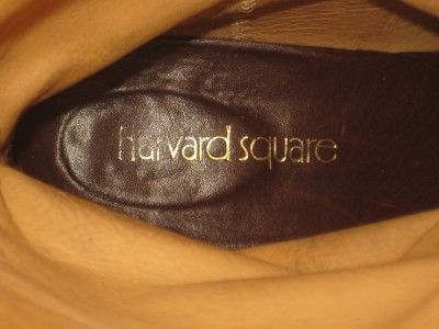 JOAN DAVID HARVARD SQUARE Vintage Tall Brown Leather Riding Boots 
