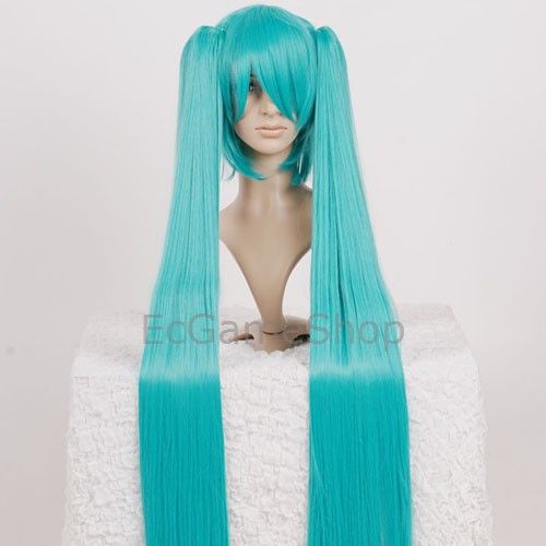 VOCALOID Hatsune MIKU Cosplay Straight Long Wig Green  