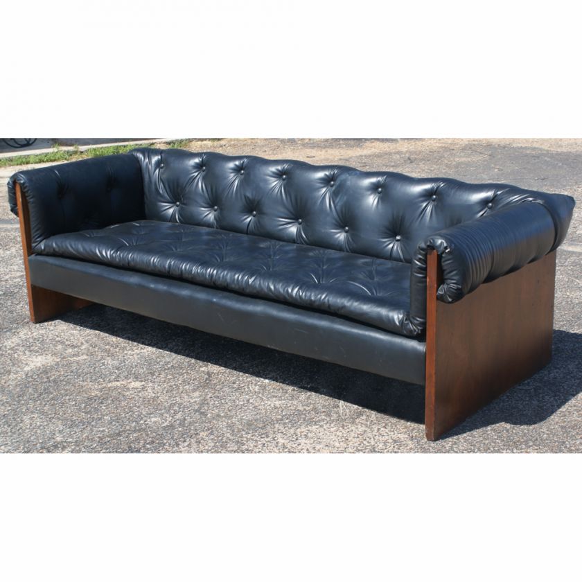 92 Vintage Milo Baughman Tufted Sofa Couch  