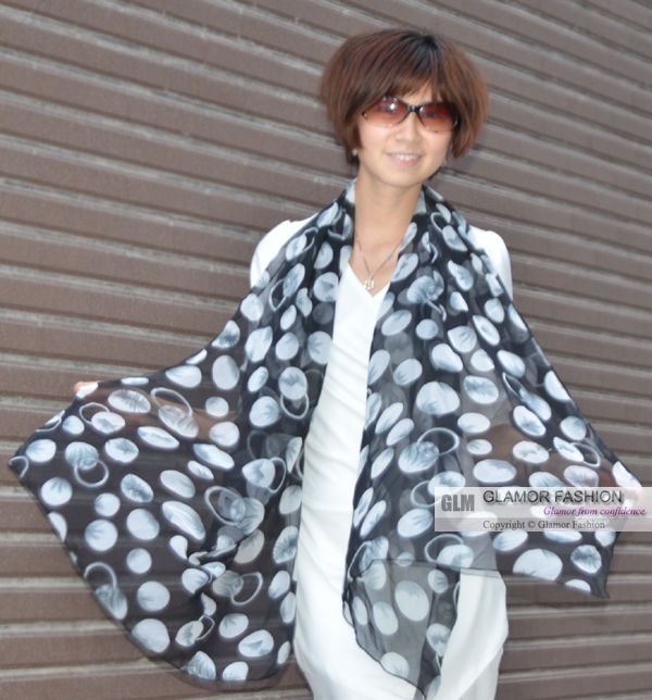 Printed Long Scarf Chiffon Scarf/Shawl 30x68/75x172cm  