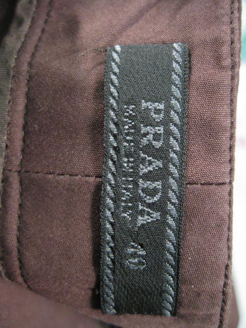 AUTH PRADA Drk Brown Relaxed Dress Pants Work Slacks 40  