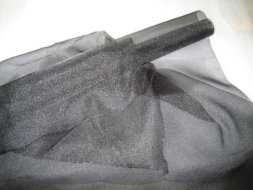 IRIDESCENT ORGANZA FABRIC BLACK 15 FT WEDDING CRAFT  