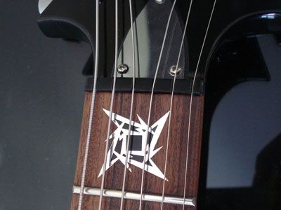 METALLICA NINJA STAR ESP EX Guitar Decal Inlay Set  