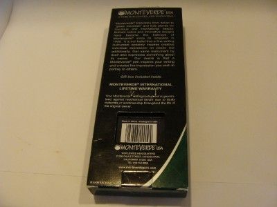   MONTEVERDE Mottled Green INTIMA Ballpoint PEN New Unopened  