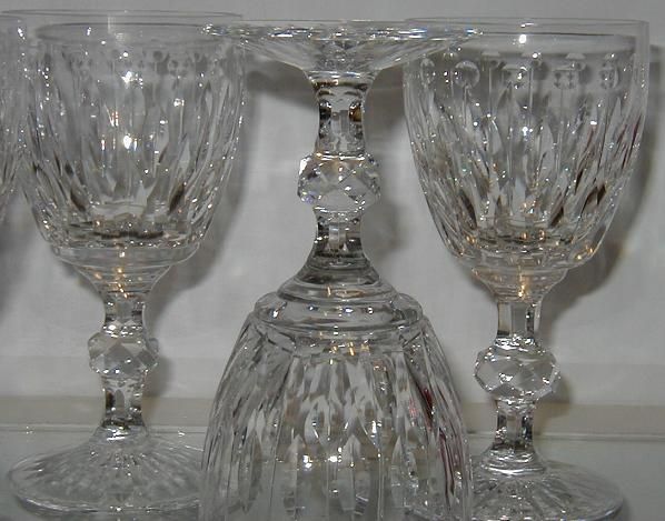 Signed French Crystal Stem Set B Cristalleries Lorraine  