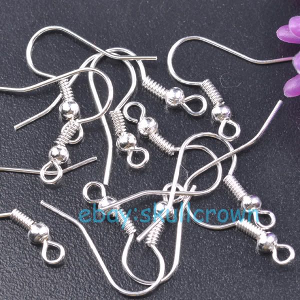 FREE SHIP 500pcs Silver Plated Earring Hooks LE1274  