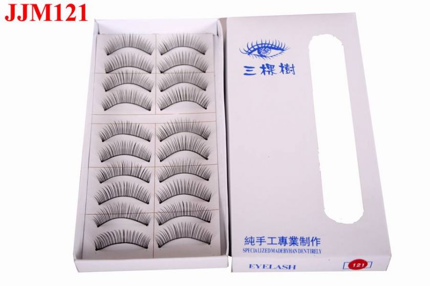 15 MODLE NATURAL SOFT LONG FALSE HAND MADE EYELASHES EYE MAKE UP d4 