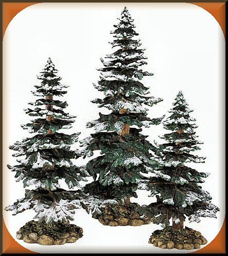 Village Pequot Pines Dept. 56 Village General Item #52818 set of 3 