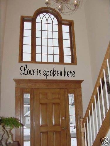 Love Is Spoken Here   Vinyl Wall Art Decals Words  