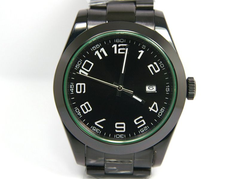004p PARNIS OYSTER 41MM OVERSIZE BLACK DIAL AUTO WATCH  