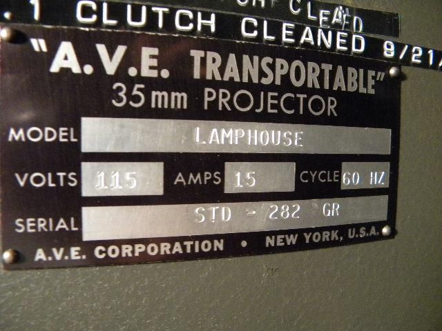 Vintage Audio Visual Equipment Corp A.V.E. 35mm Movie Theater 