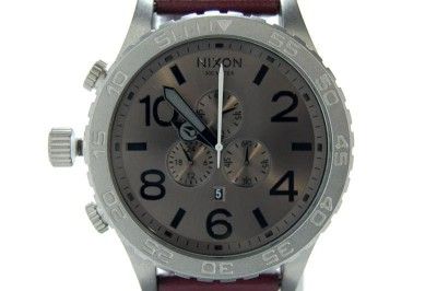 Nixon 51 30 Chrono Leather Taupe/Bordeaux A124 725  