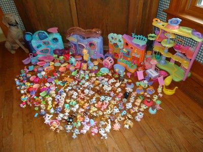   of LITTLEST PET SHOP 131 ANIMALS, 4 HOUSES & LOTS of MISC ITEMS  