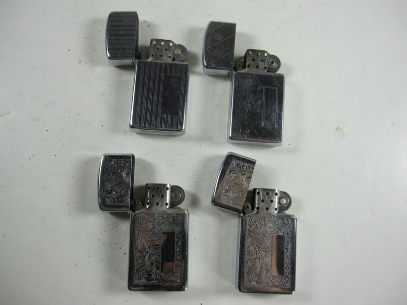 12pc Lot Vintage Zippo Slim Lighters **  