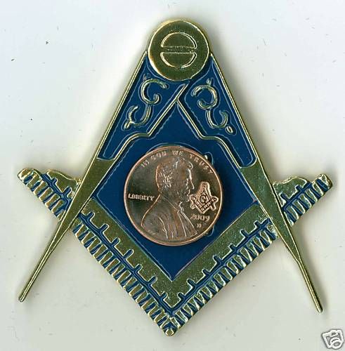 2009 MASONIC TOKEN COIN LINCOLN 1st coin LOG CABIN  