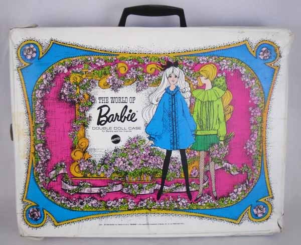 Vintage The World of Barbie Double Doll Case w/ Pockets Mattel 1968 13 